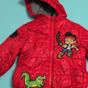 Disney Red Pirate Puffer Jacket